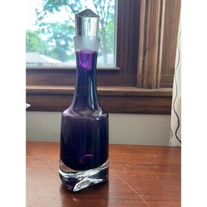 Scandinavian Amethyst Sommerso Glass Gin Decanter with Stopper.
